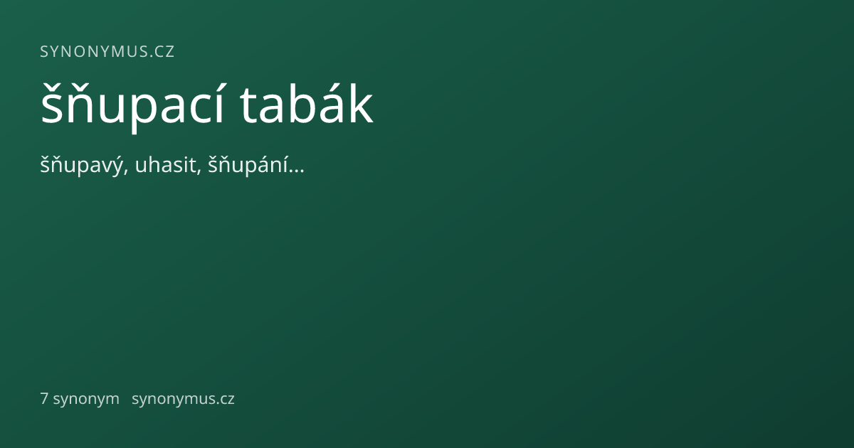 Náhled odkazu: šňupací tabák