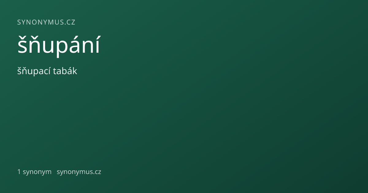 Náhled odkazu: šňupání