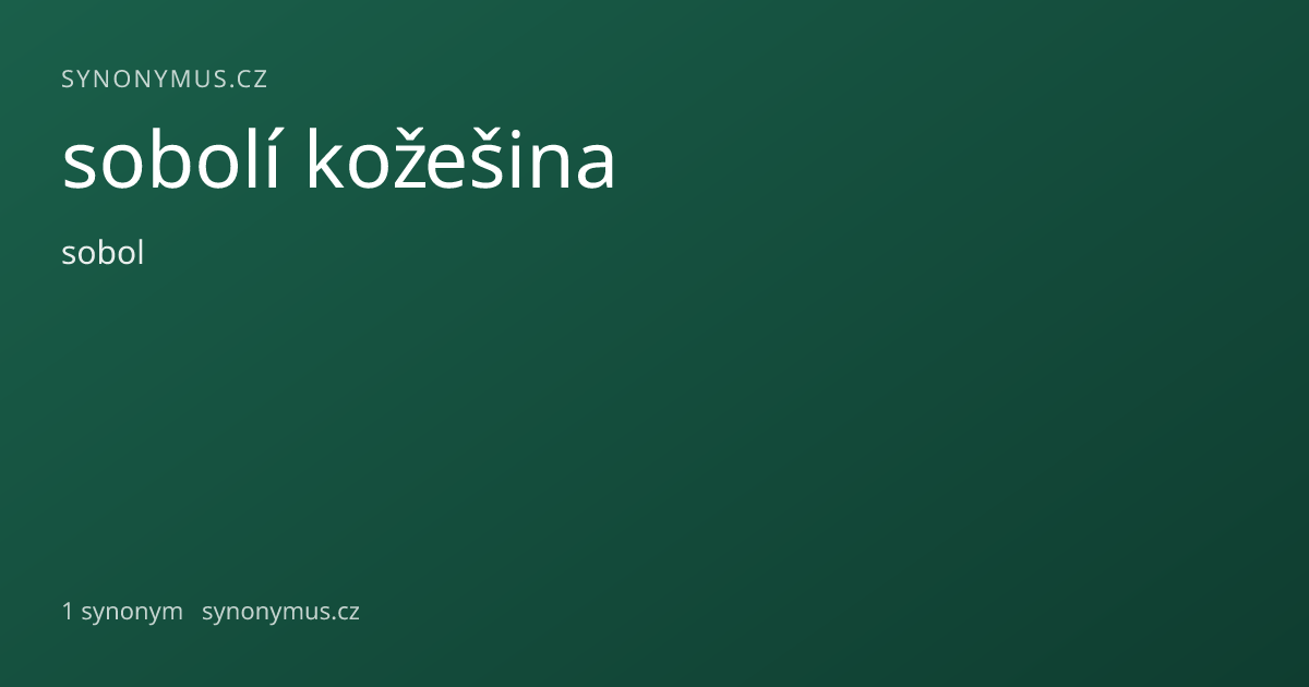 Náhled odkazu: sobolí kožešina