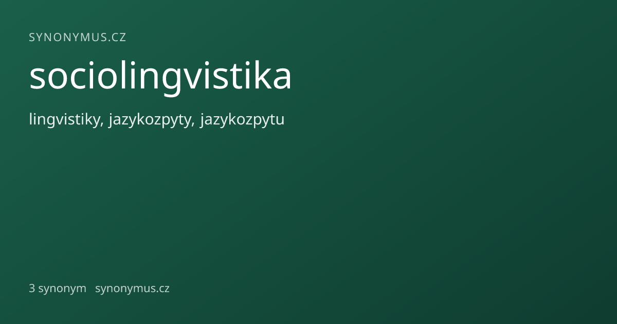 Náhled odkazu: sociolingvistika