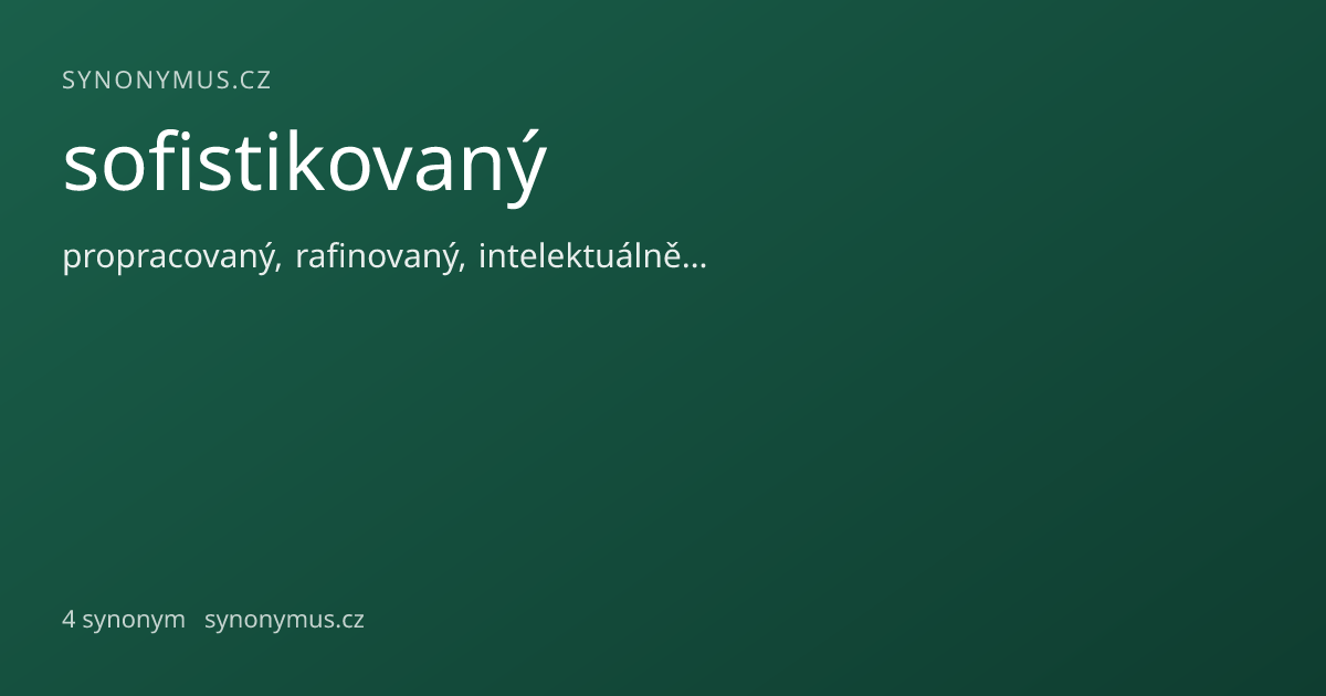 Náhled odkazu: sofistikovaný