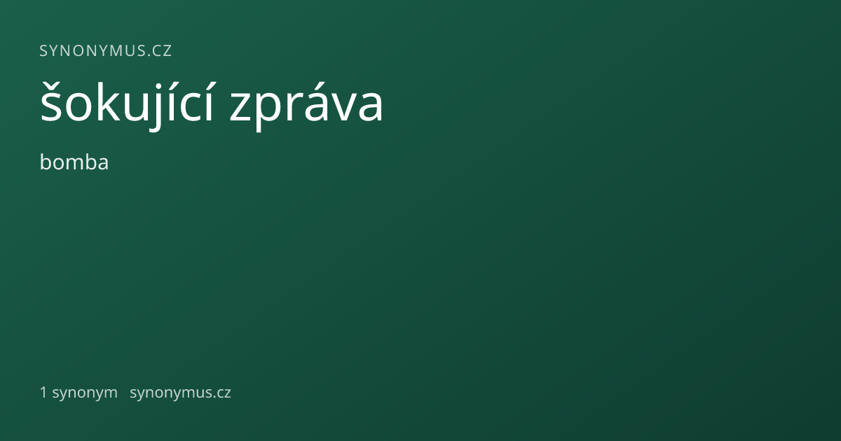 Náhled odkazu: šokující zpráva