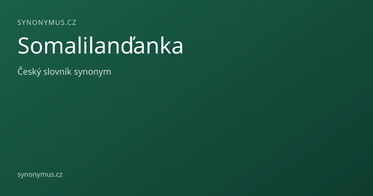 Náhled odkazu: Somalilanďanka