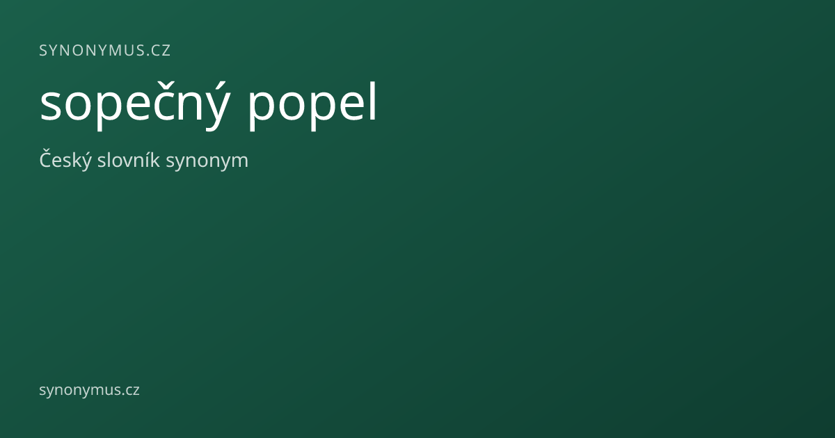Náhled odkazu: sopečný popel