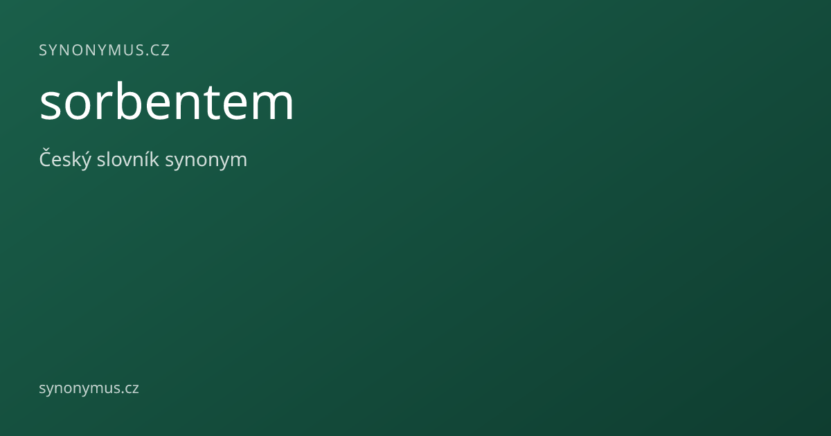 Náhled odkazu: sorbentem