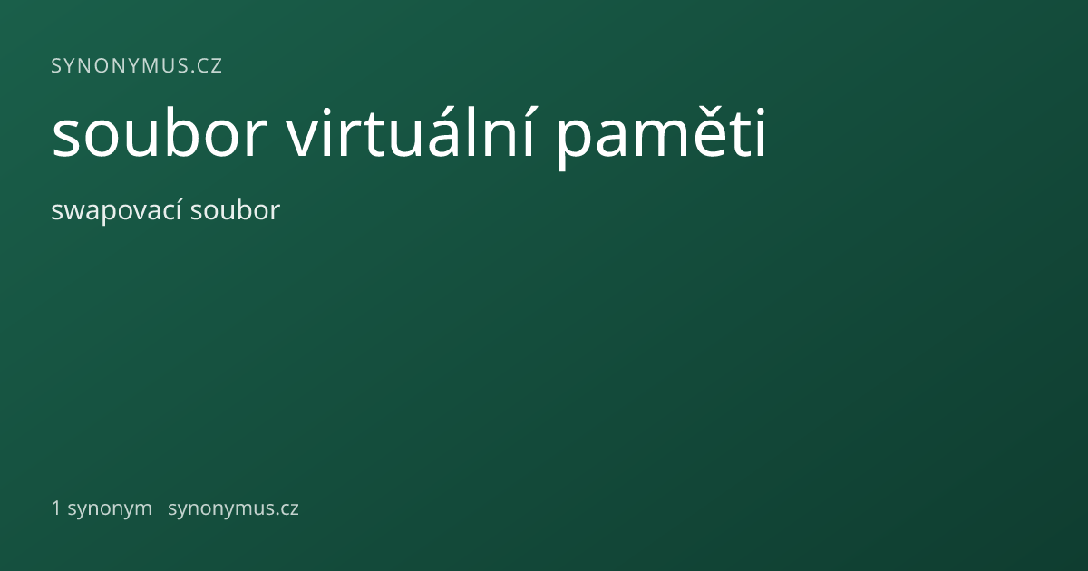 Náhled odkazu: soubor virtuální paměti