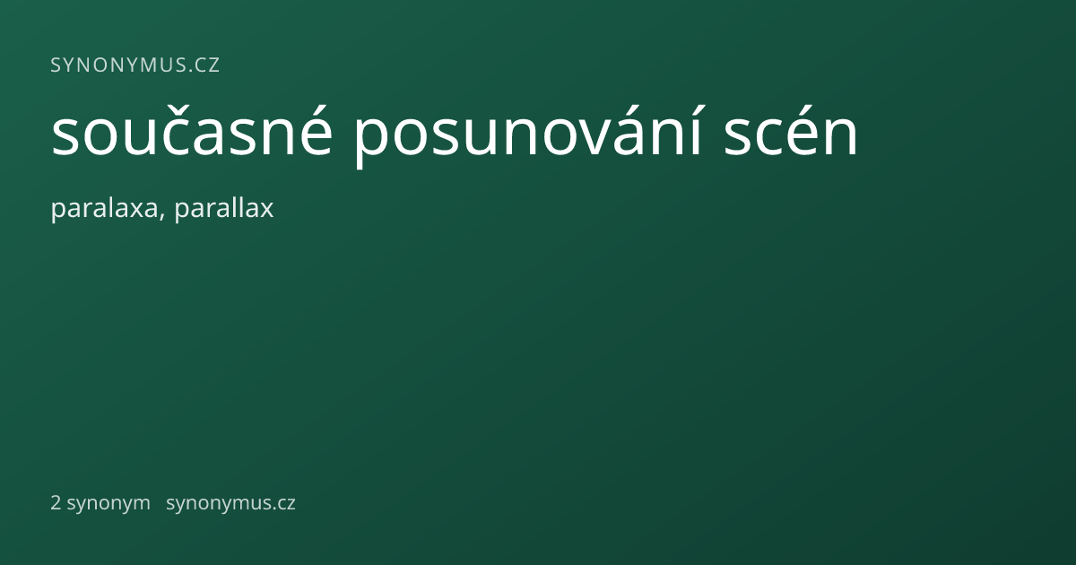 Náhled odkazu: současné posunování scén