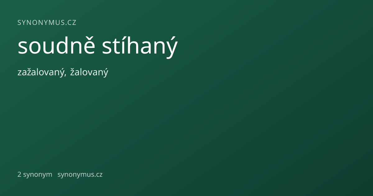Náhled odkazu: soudně stíhaný