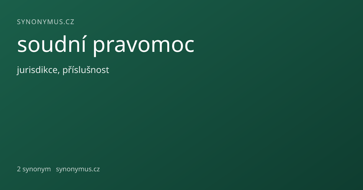 Náhled odkazu: soudní pravomoc