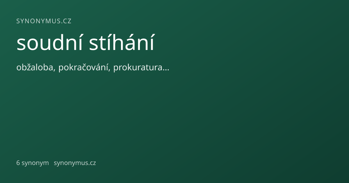 Náhled odkazu: soudní stíhání