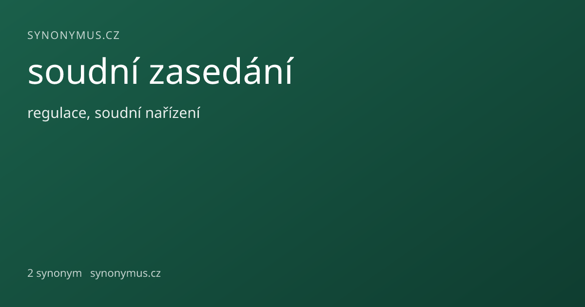 Náhled odkazu: soudní zasedání