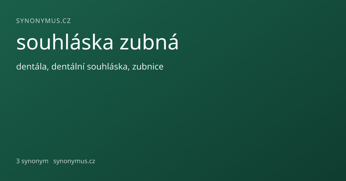 Náhled odkazu: souhláska zubná