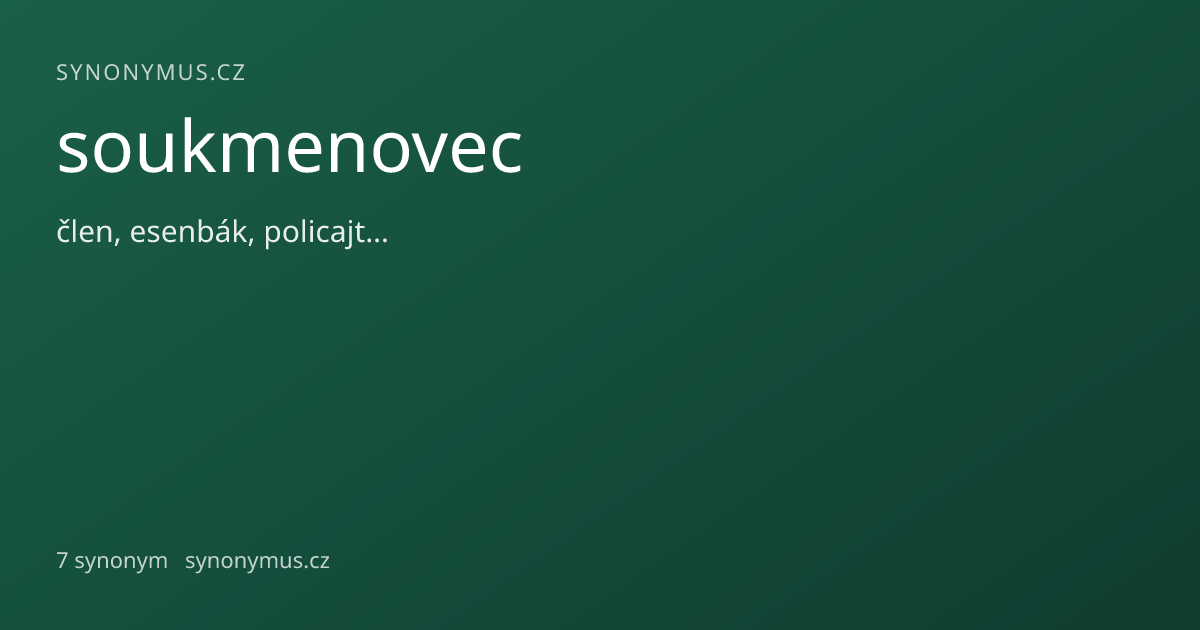 Náhled odkazu: soukmenovec