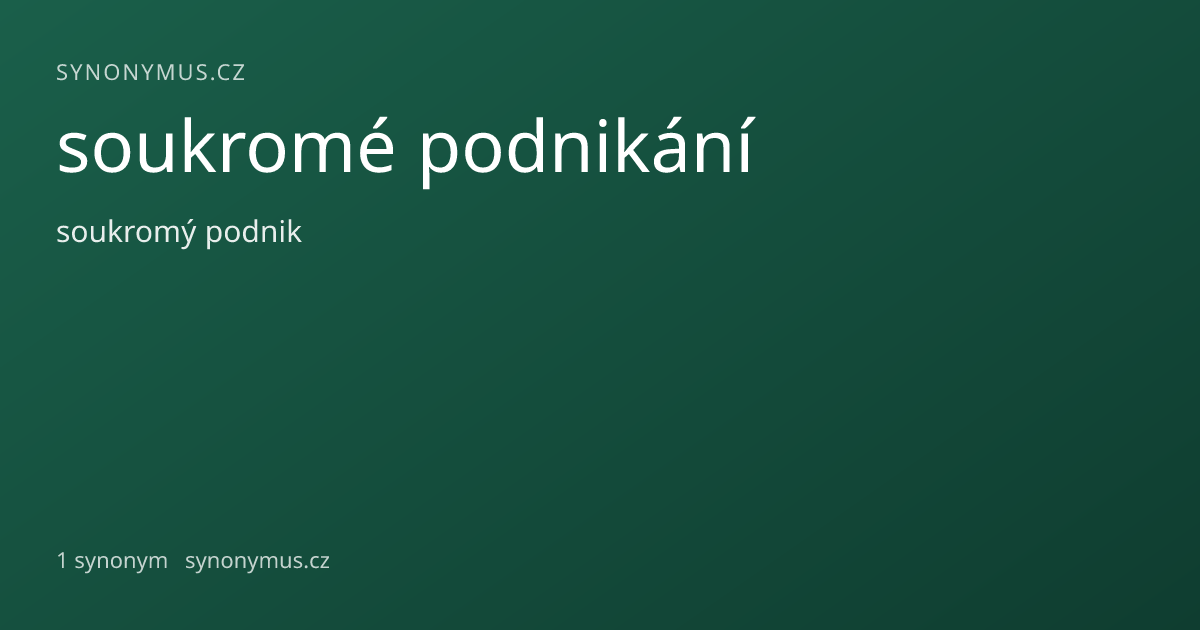 Náhled odkazu: soukromé podnikání
