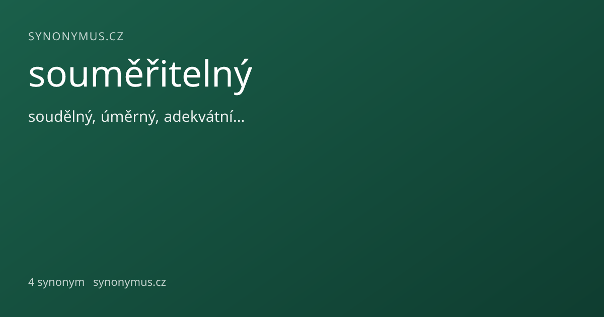 Náhled odkazu: souměřitelný