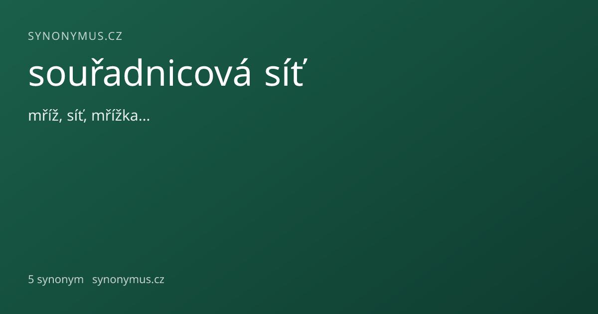 Náhled odkazu: souřadnicová síť
