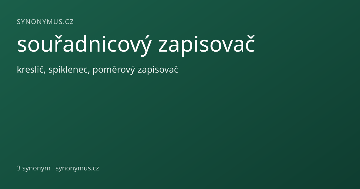 Náhled odkazu: souřadnicový zapisovač