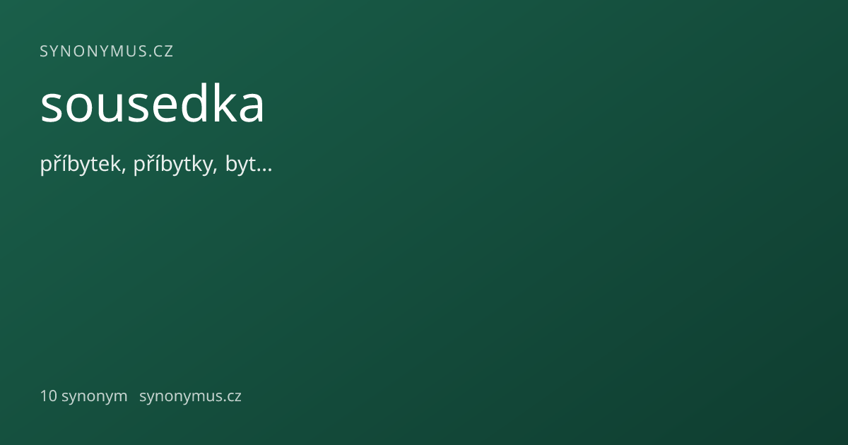 Náhled odkazu: sousedka