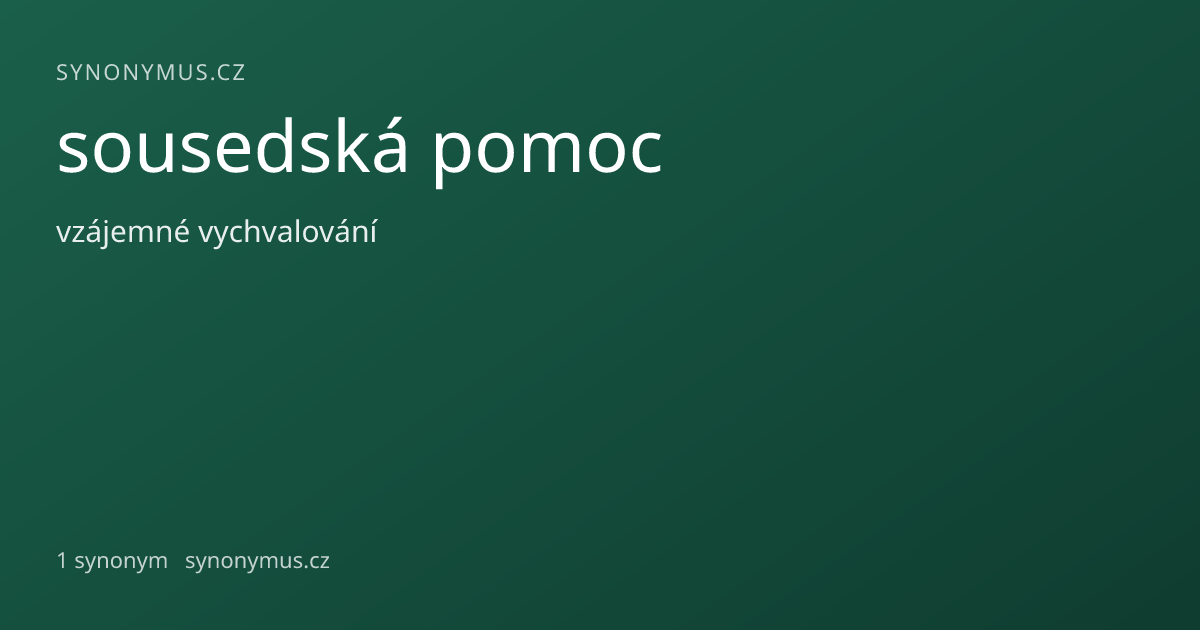Náhled odkazu: sousedská pomoc