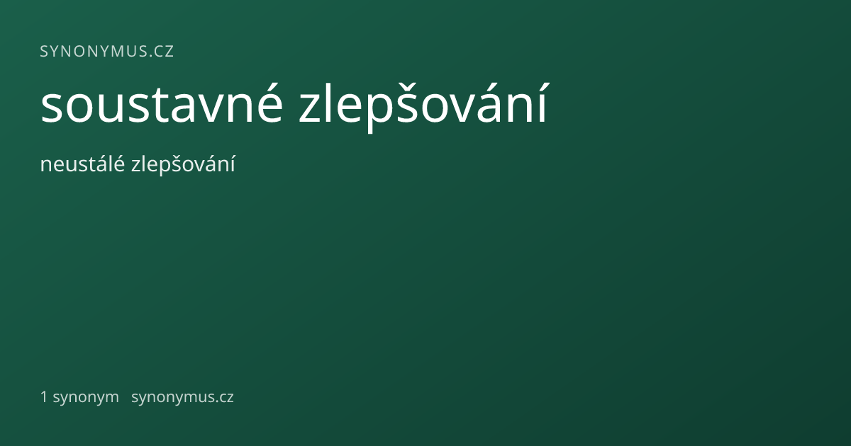 Náhled odkazu: soustavné zlepšování
