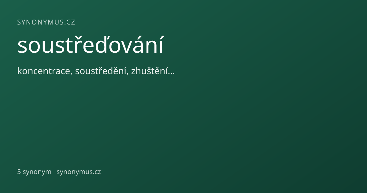 Náhled odkazu: soustřeďování