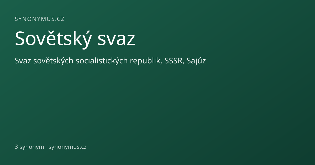 Náhled odkazu: Sovětský svaz