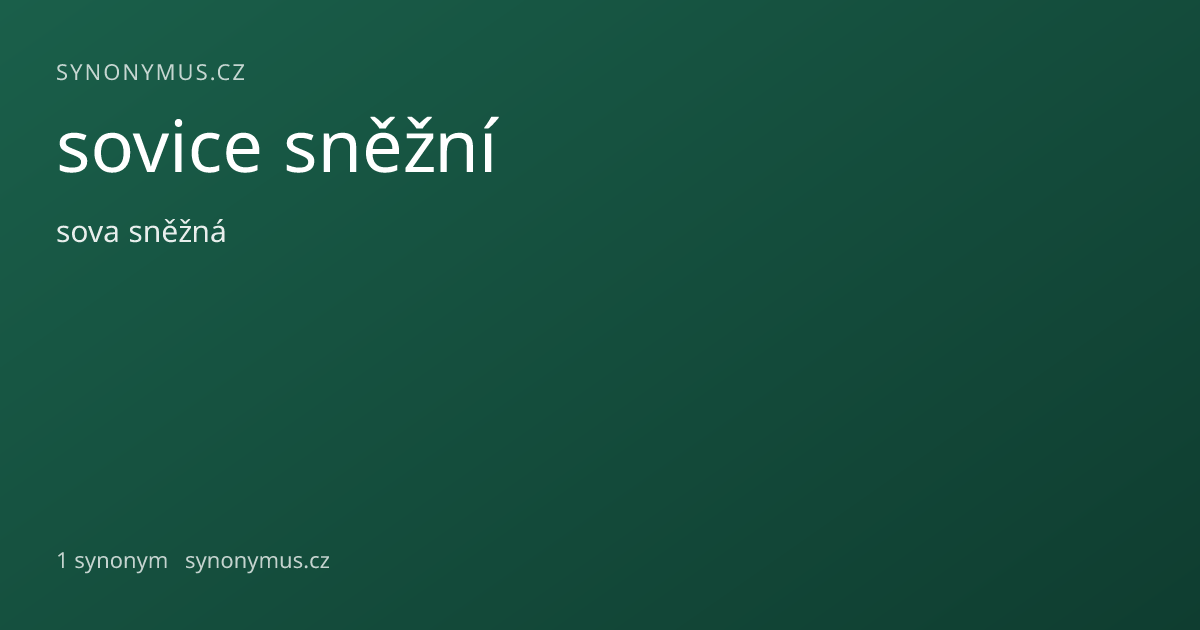 Náhled odkazu: sovice sněžní