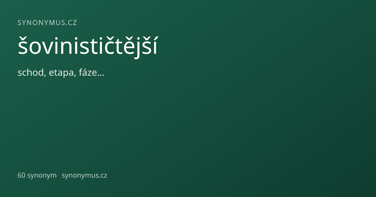 Náhled odkazu: šovinističtější