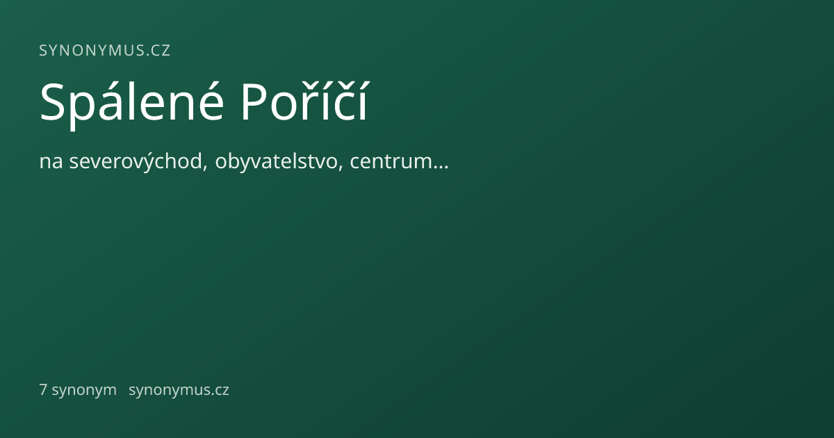 Náhled odkazu: Spálené Poříčí