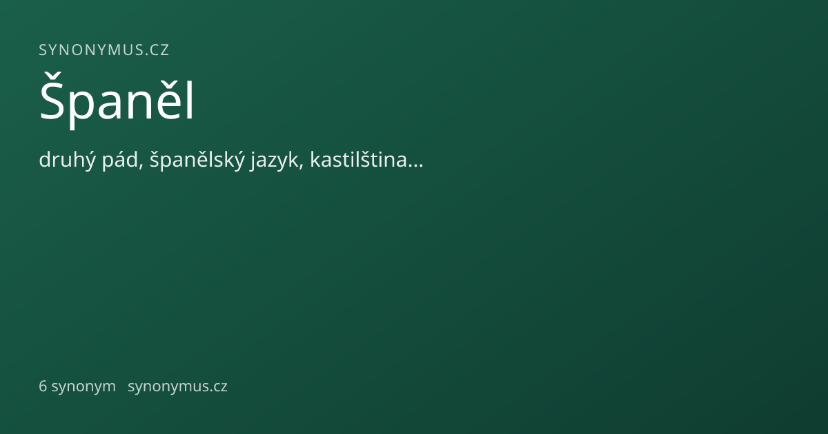 Náhled odkazu: Španěl