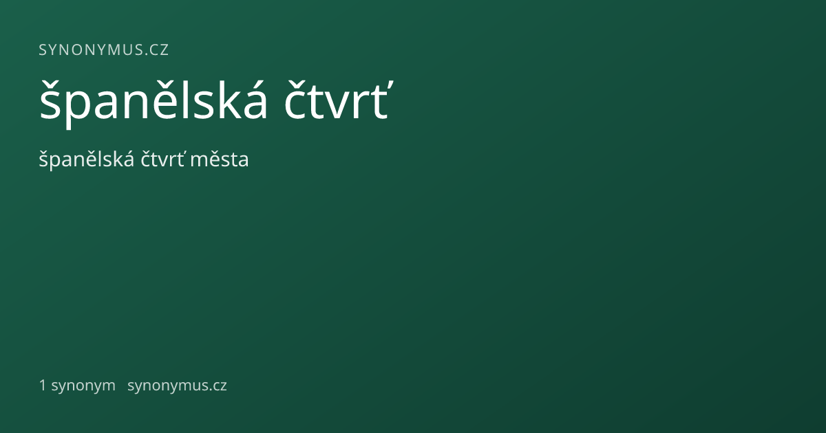 Náhled odkazu: španělská čtvrť