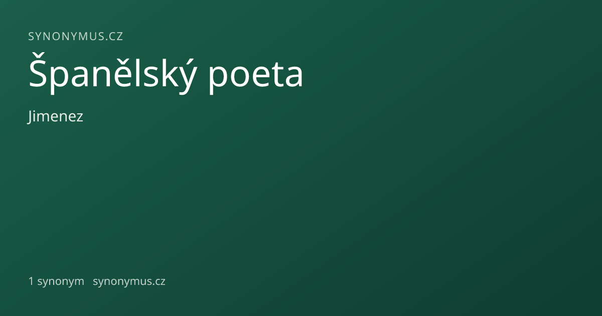 Náhled odkazu: Španělský poeta