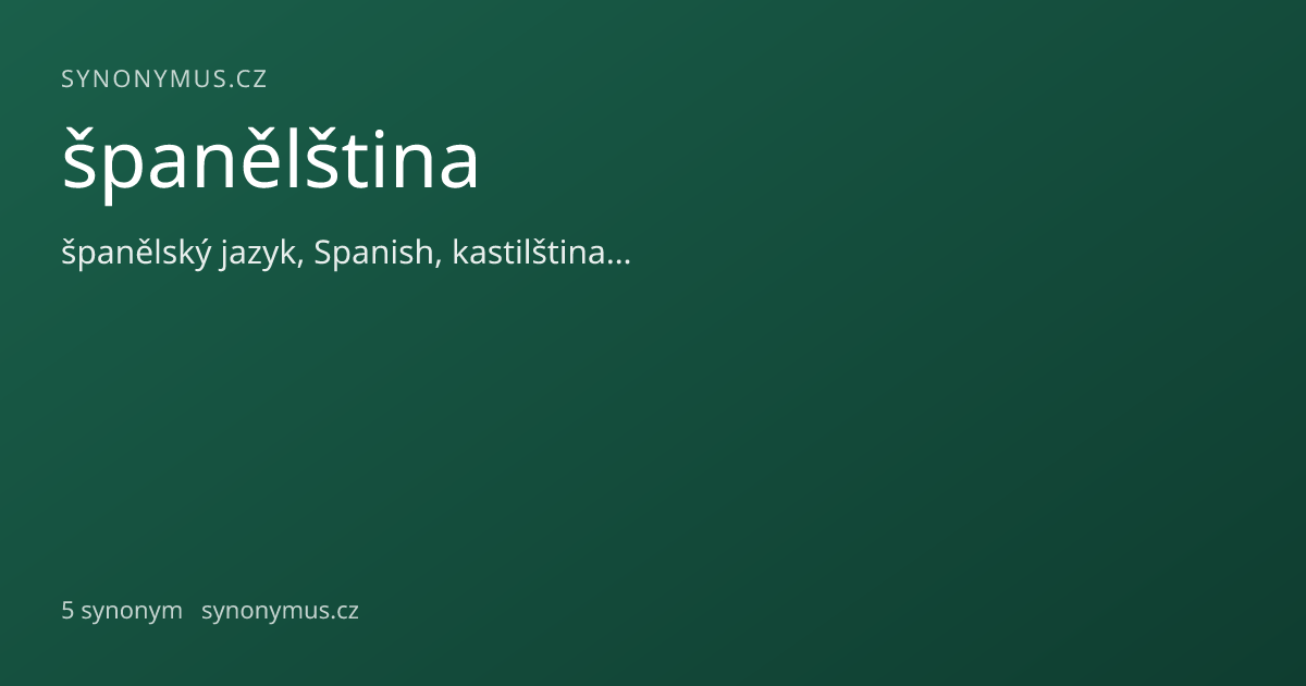 Náhled odkazu: španělština
