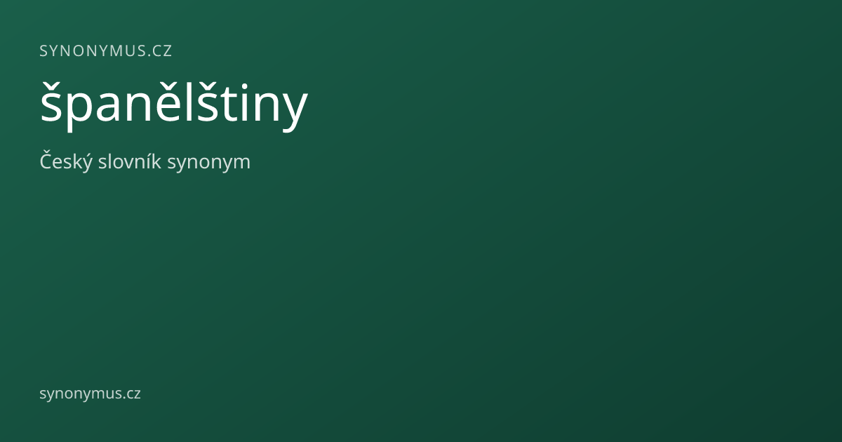 Náhled odkazu: španělštiny