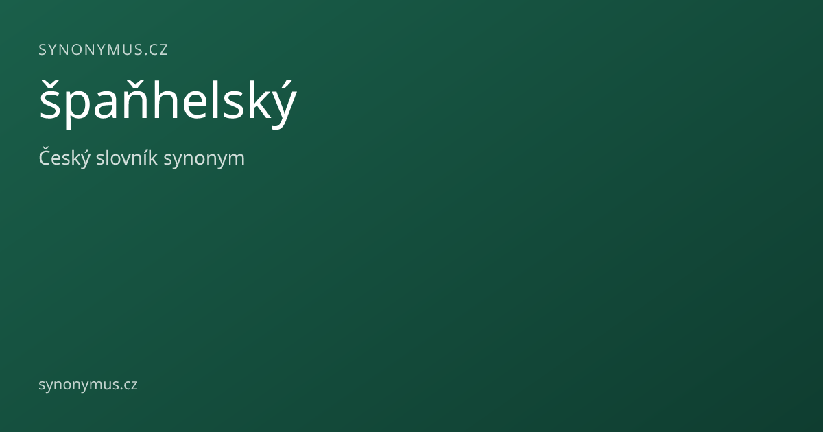 Náhled odkazu: špaňhelský