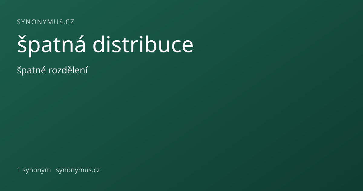 Náhled odkazu: špatná distribuce