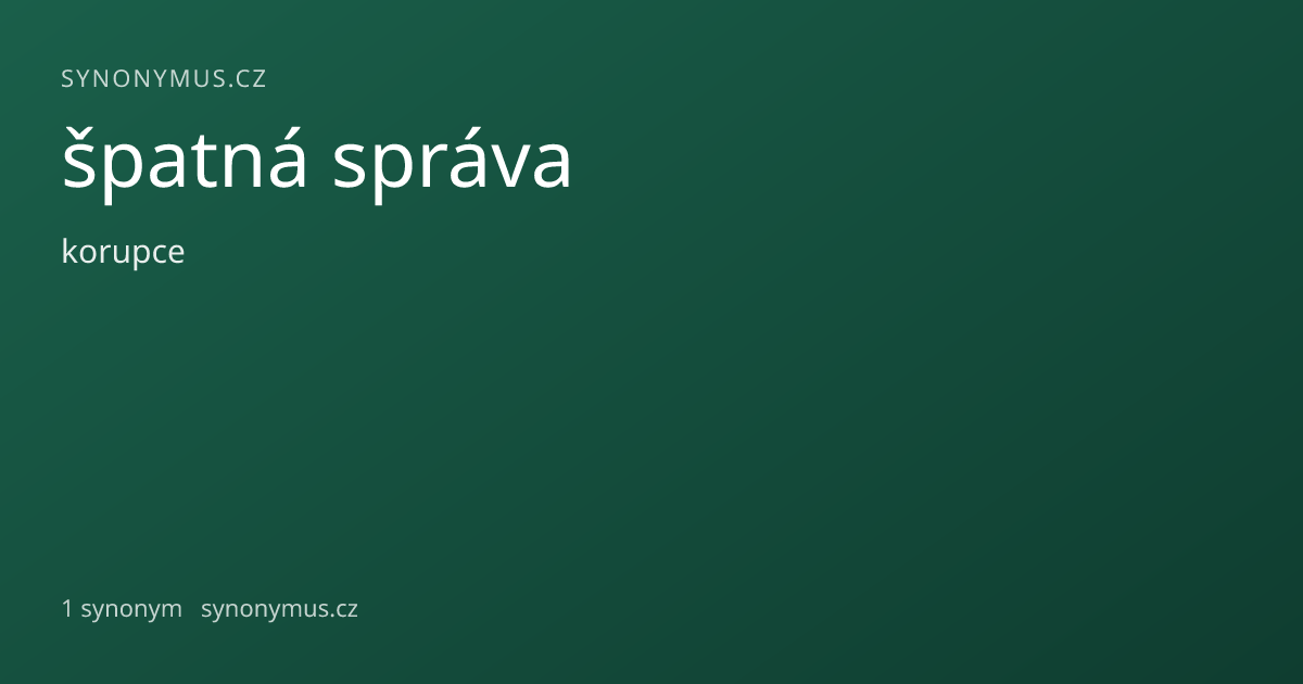 Náhled odkazu: špatná správa