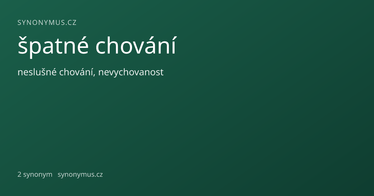 Náhled odkazu: špatné chování