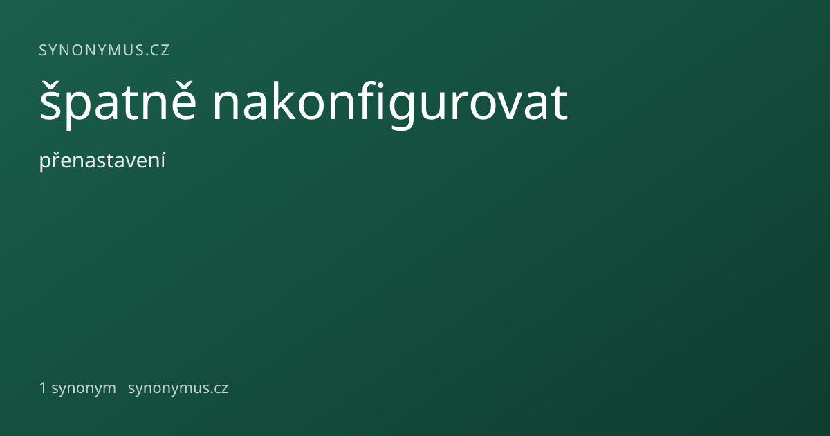 Náhled odkazu: špatně nakonfigurovat
