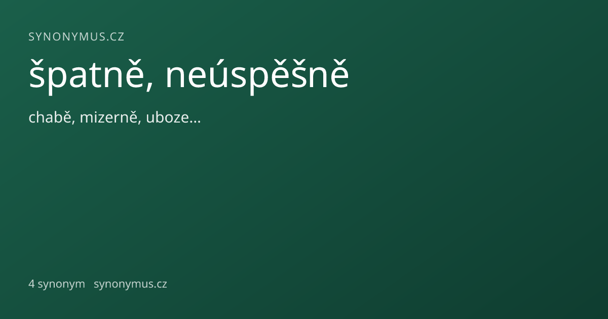 Náhled odkazu: špatně, neúspěšně