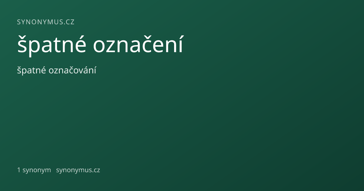 Náhled odkazu: špatné označení