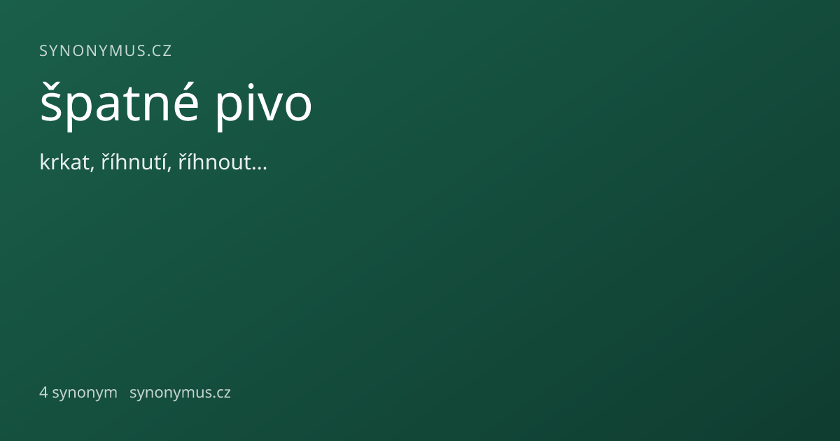 Náhled odkazu: špatné pivo