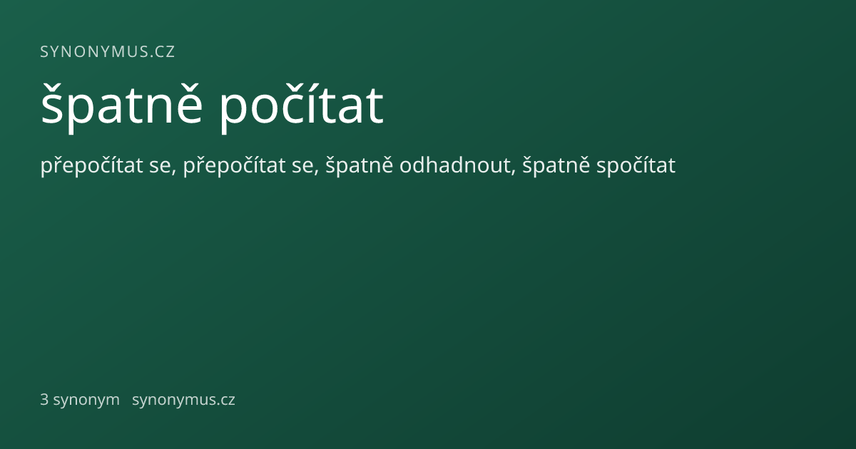 Náhled odkazu: špatně počítat