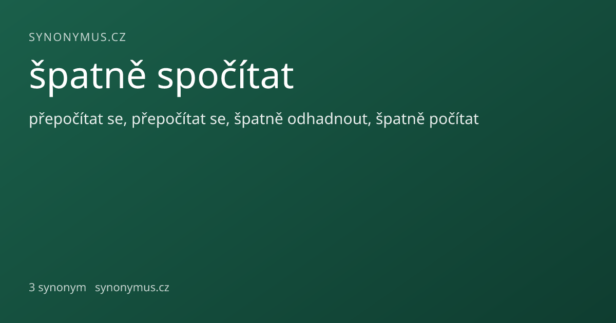 Náhled odkazu: špatně spočítat