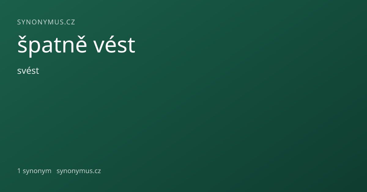 Náhled odkazu: špatně vést