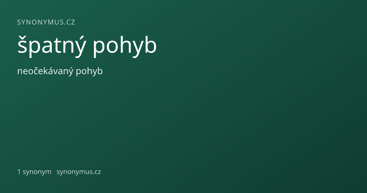 Náhled odkazu: špatný pohyb