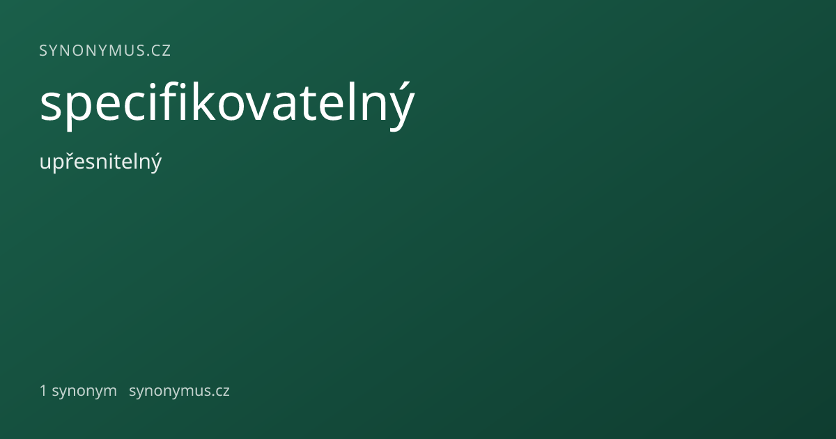 Náhled odkazu: specifikovatelný