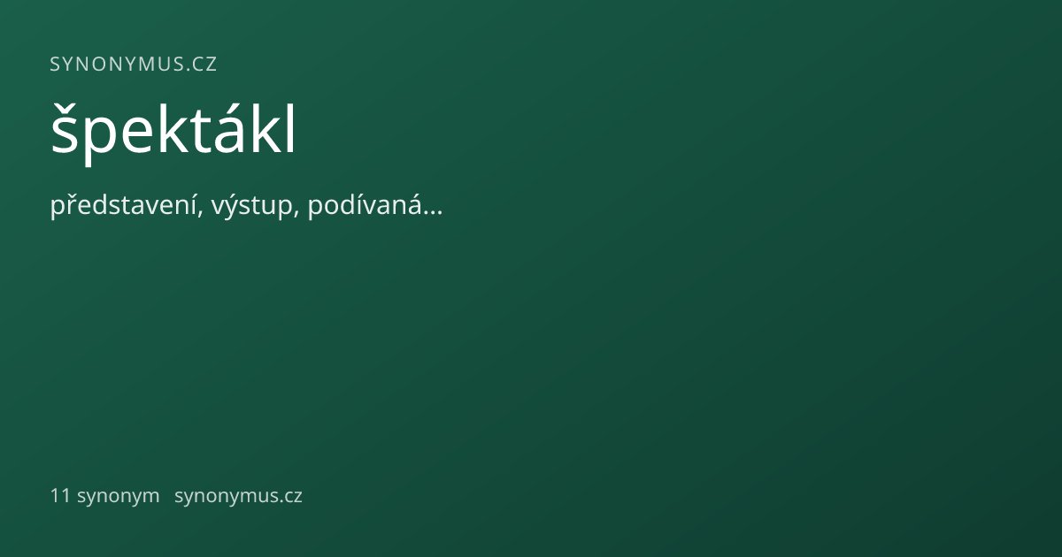 Náhled odkazu: špektákl