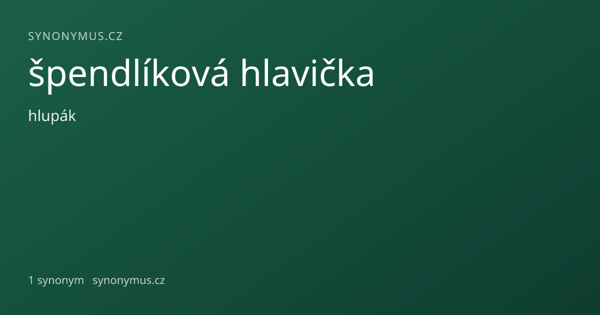 Náhled odkazu: špendlíková hlavička
