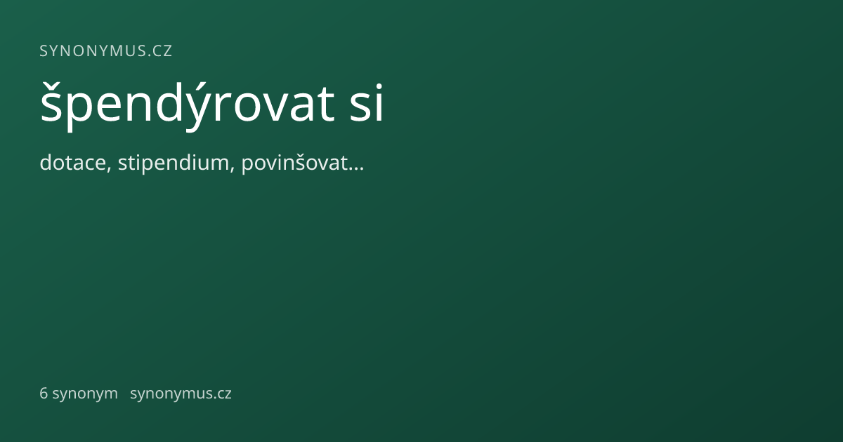 Náhled odkazu: špendýrovat si